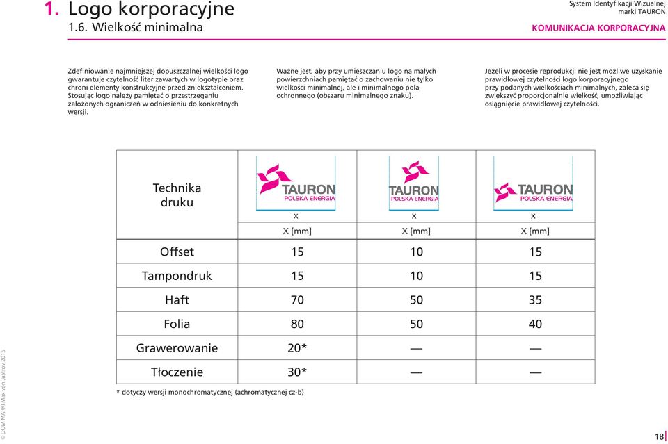 Stosując logo należy pamiętać o przestrzeganiu założonych ograniczeń w odniesieniu do konkretnych wersji.