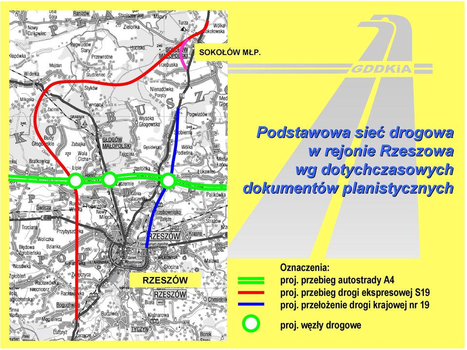 dotychczasowych dokumentów planistycznych RZESZÓW Oznaczenia: proj.
