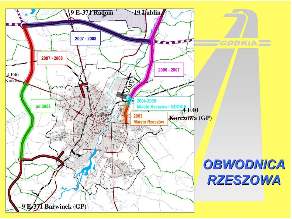 2008 2004-2005 Miasto Rzeszów i GDDKiA 2003 Miasto Rzeszów