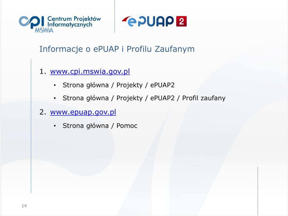 pl Strona główna / Projekty / epuap2 Strona