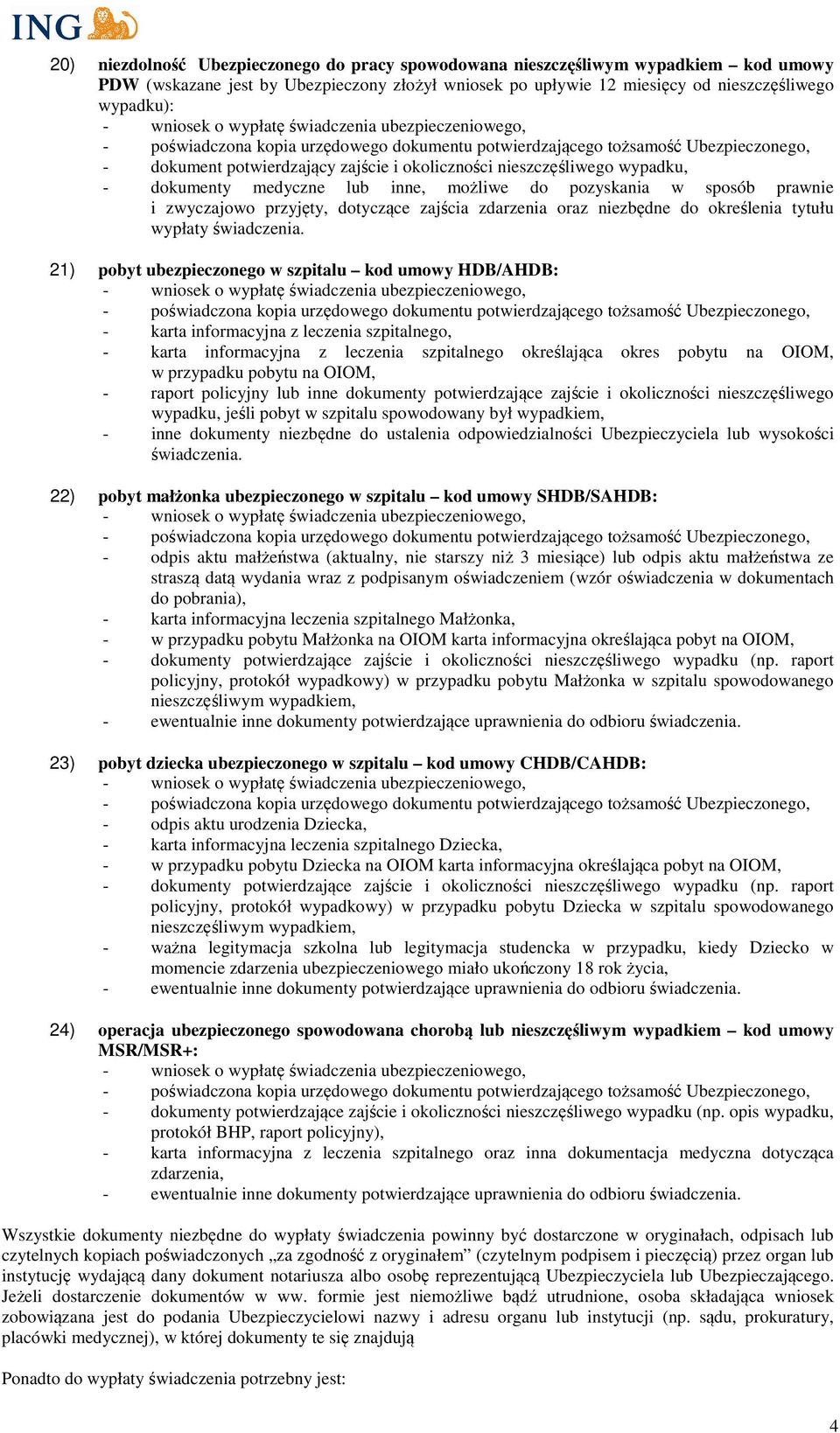 do określenia tytułu wypłaty świadczenia.