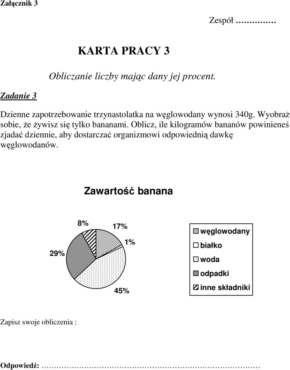 WyobraŜ sobie, Ŝe Ŝywisz się tylko bananami.