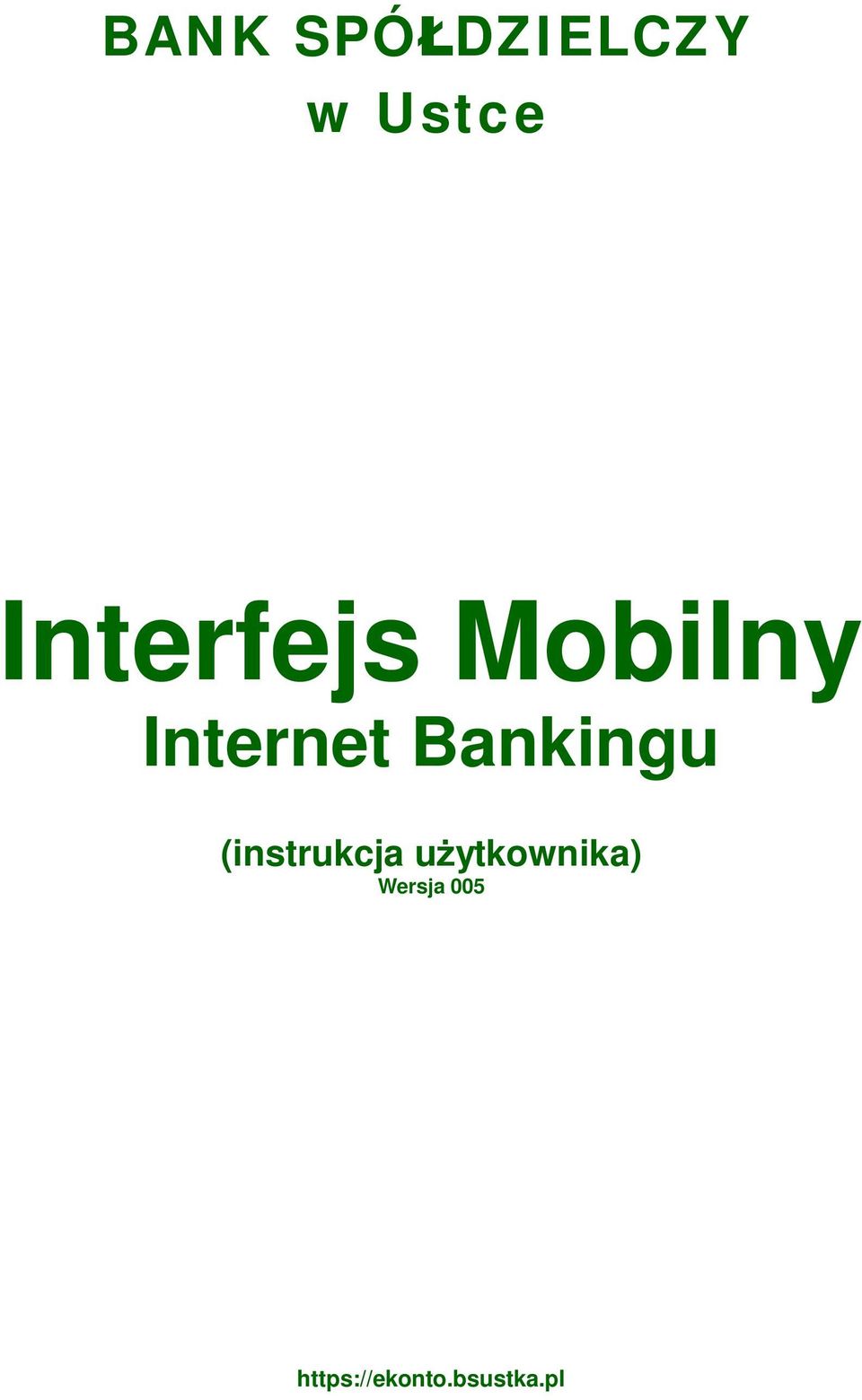 Bankingu (instrukcja u