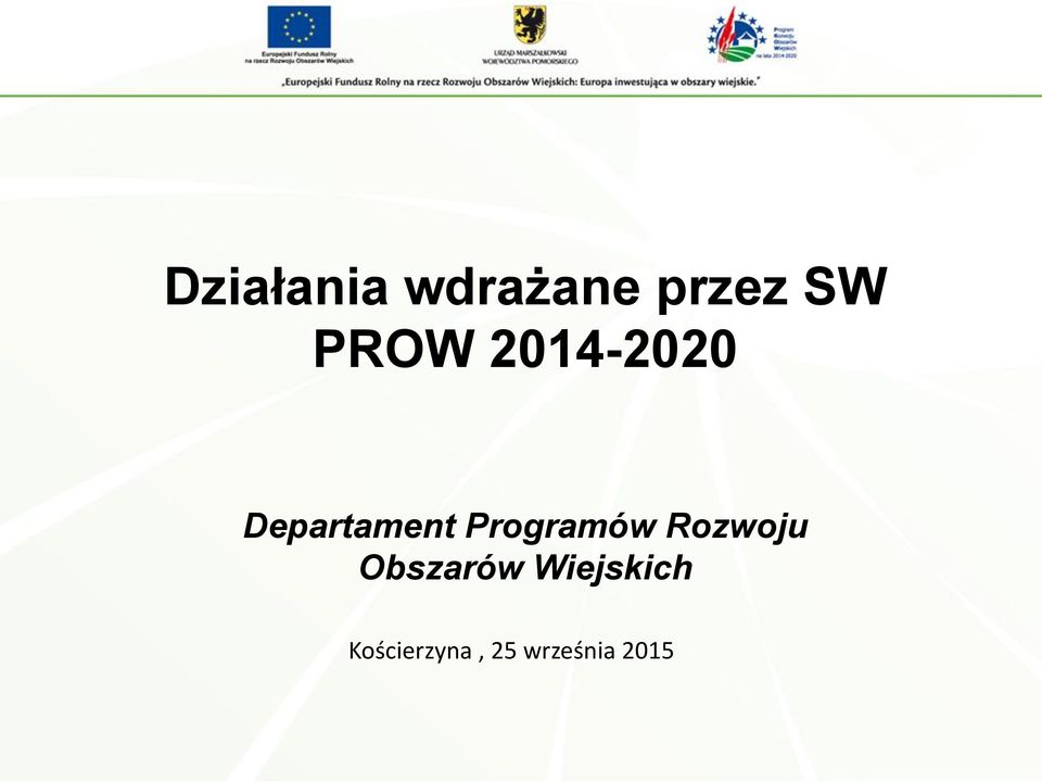 Programów Rozwoju Obszarów