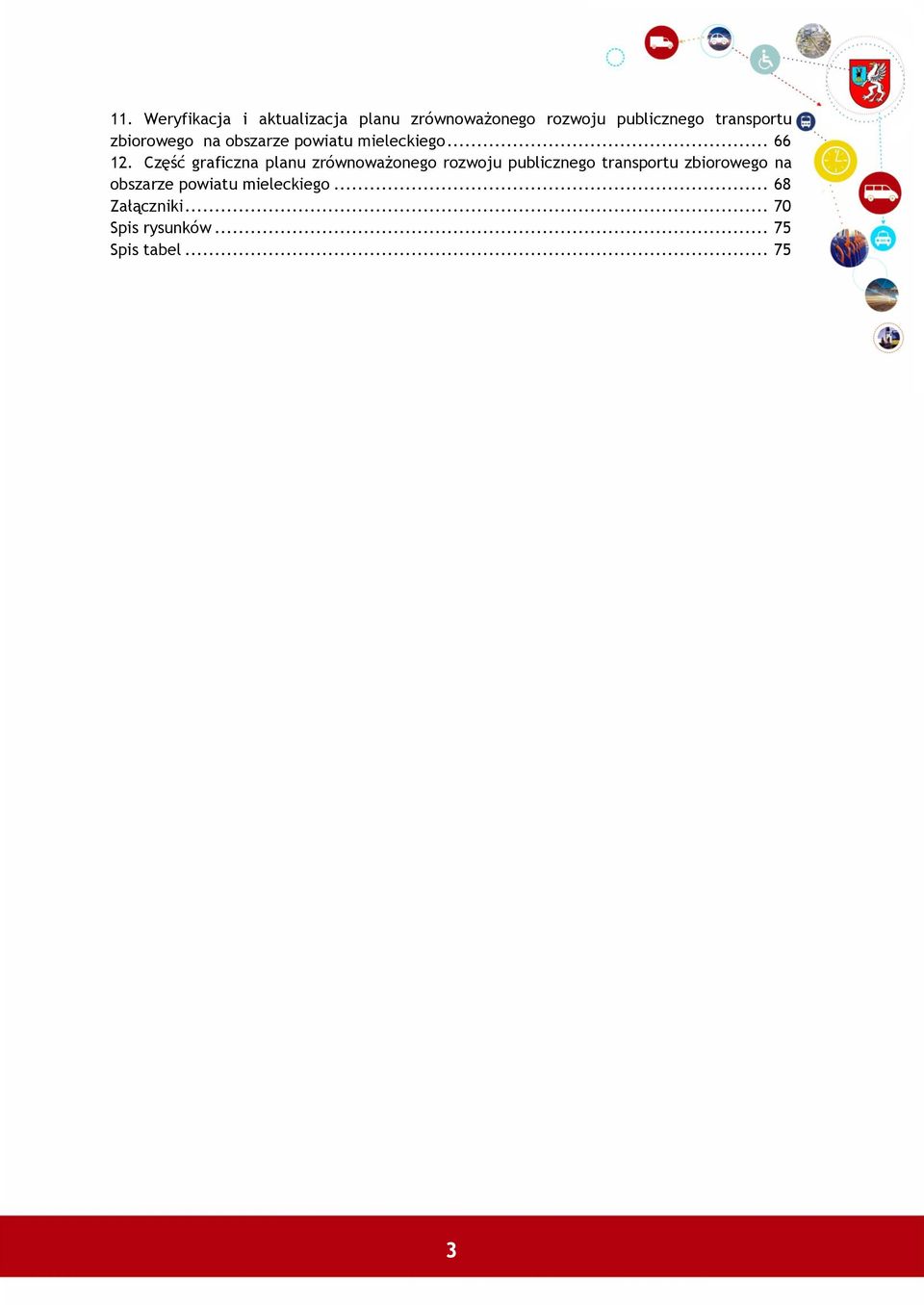 Część graficzna planu zrównoważonego rozwoju publicznego transportu