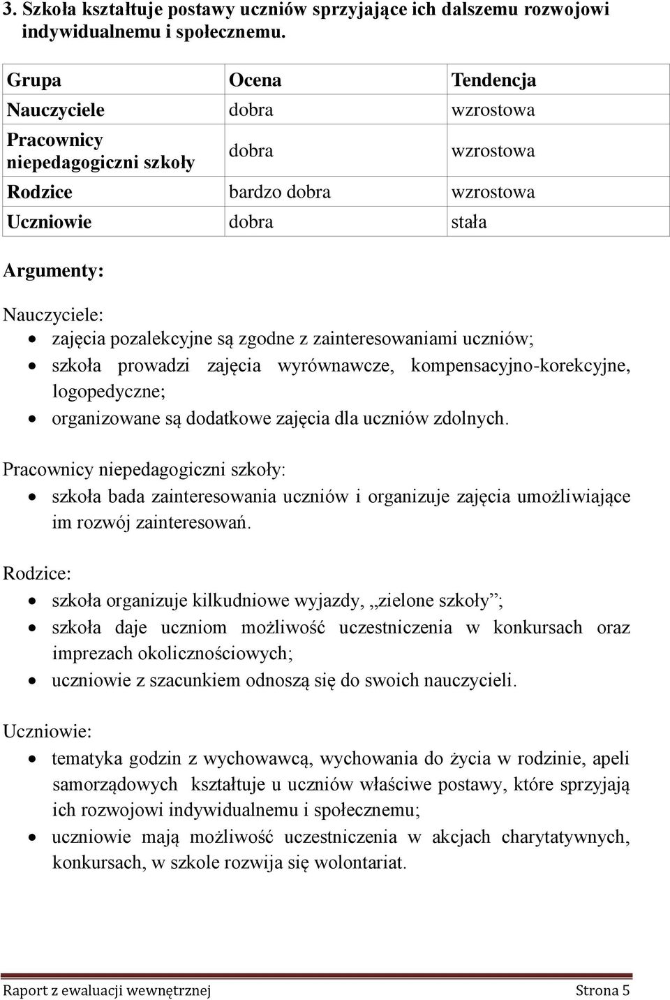 kompensacyjno-korekcyjne, logopedyczne; organizowane są dodatkowe zajęcia dla uczniów zdolnych. szkoła bada zainteresowania uczniów i organizuje zajęcia umożliwiające im rozwój zainteresowań.