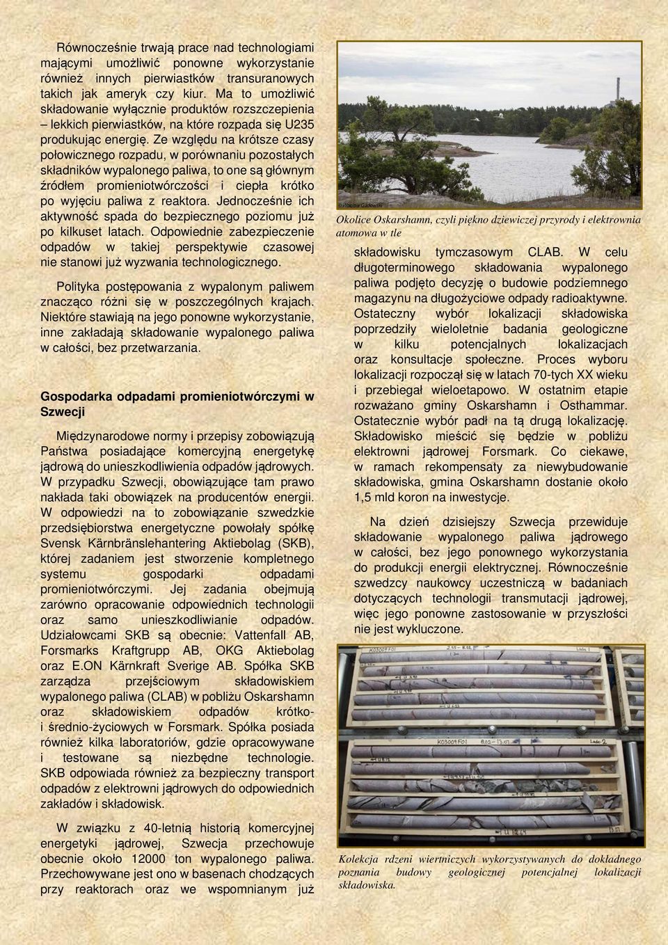 Ze względu na krótsze czasy połowicznego rozpadu, w porównaniu pozostałych składników wypalonego paliwa, to one są głównym źródłem promieniotwórczości i ciepła krótko po wyjęciu paliwa z reaktora.
