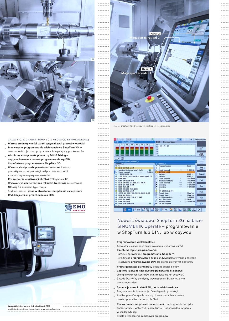 przestrzeni roboczej i wzrost produktywności w produkcji małych i średnich serii z dodatkowym magazynem narzędzi _ Rozszerzenie możliwości obróbki CTX gamma TC _ Wysoko wydajne wrzeciono