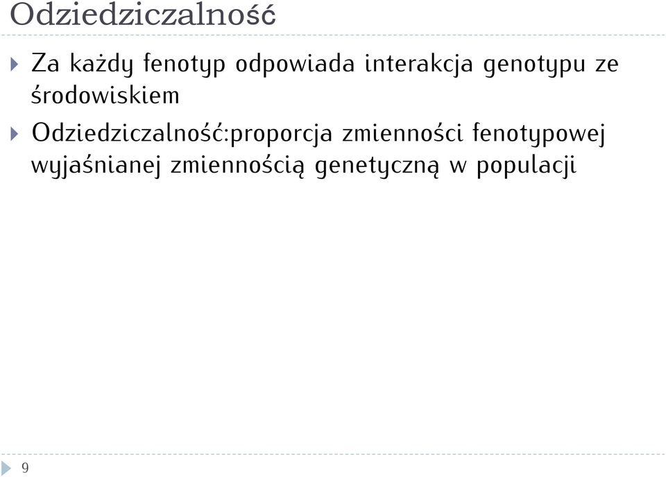 Odziedziczalność:proporcja zmienności