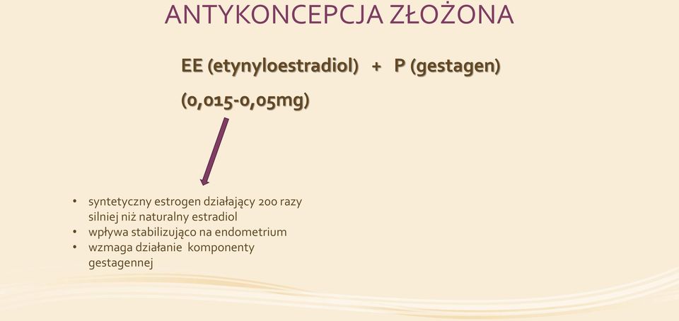 działający 200 razy silniej niż naturalny estradiol