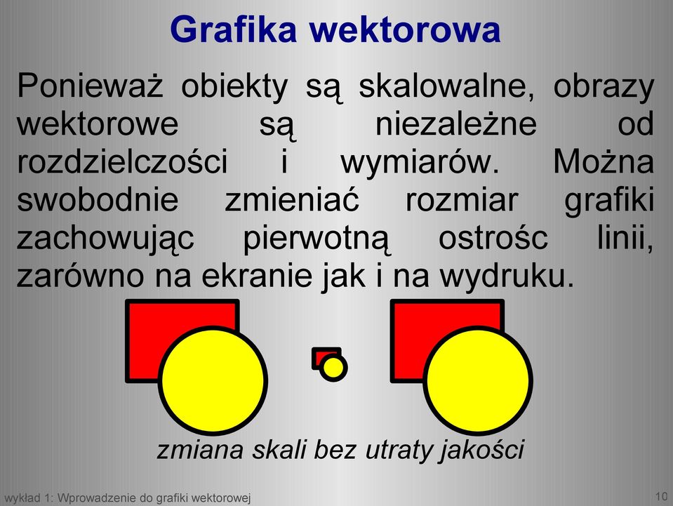 Można swobodnie zmieniać rozmiar grafiki zachowując pierwotną