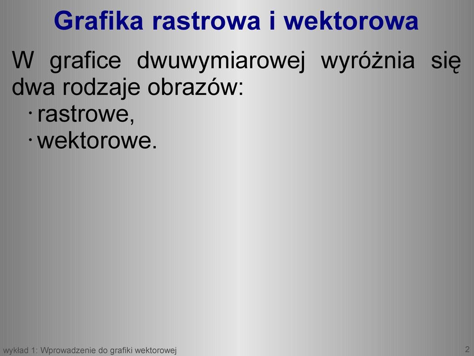 dwuwymiarowej wyróżnia się