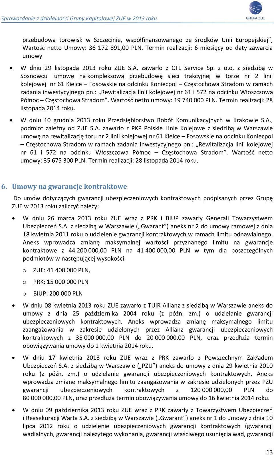 daty zawarcia umow