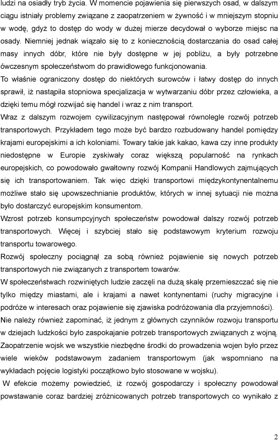 miejsc na osady.
