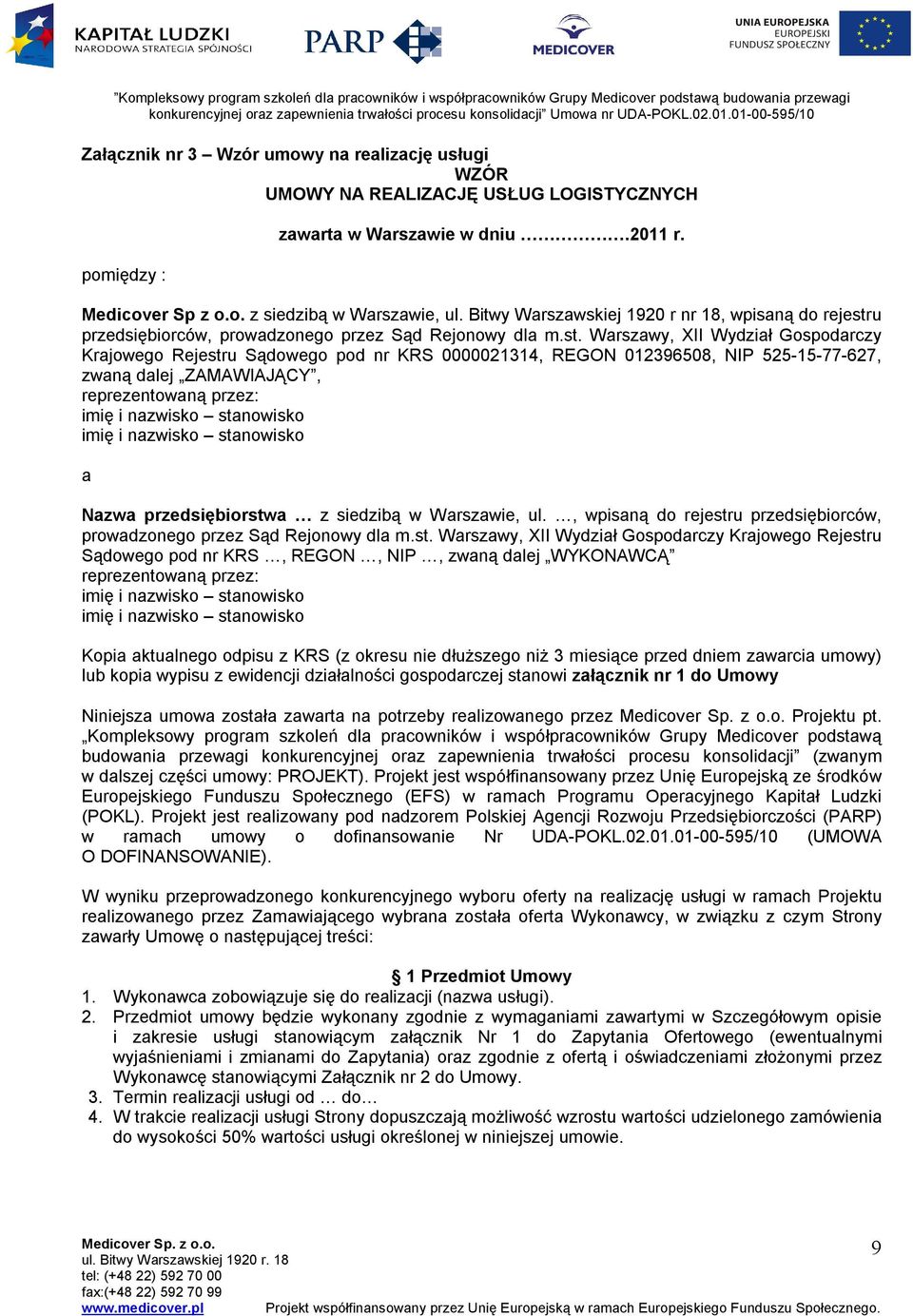 u przedsiębiorców, prowadzonego przez Sąd Rejonowy dla m.st.