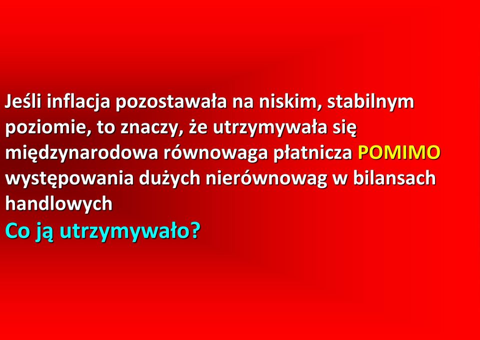 międzynarodowa równowaga płatnicza POMIMO