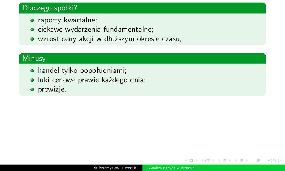 fundamentalne; wzrost ceny akcji w dłuższym