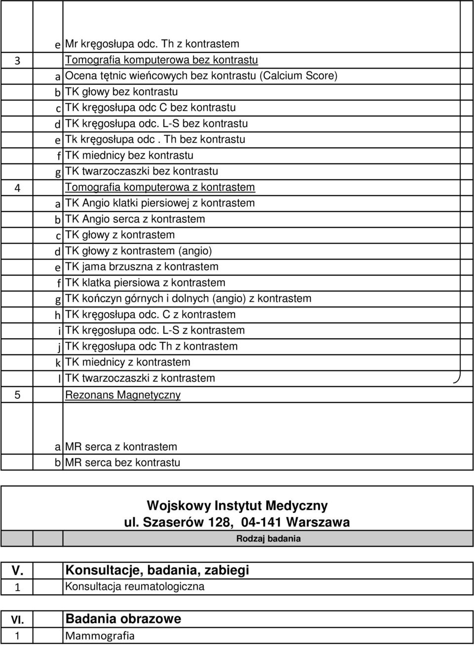 L-S bez kontrastu e Tk kręgosłupa odc.