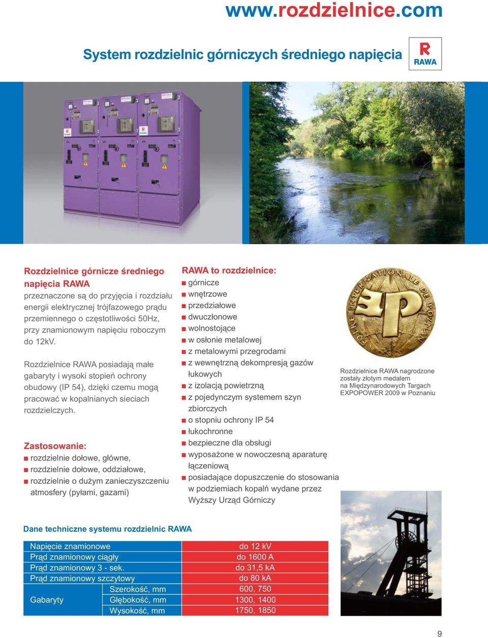 częstotliwości 50Hz, przy znamionowym napięciu roboczym do 12kV.
