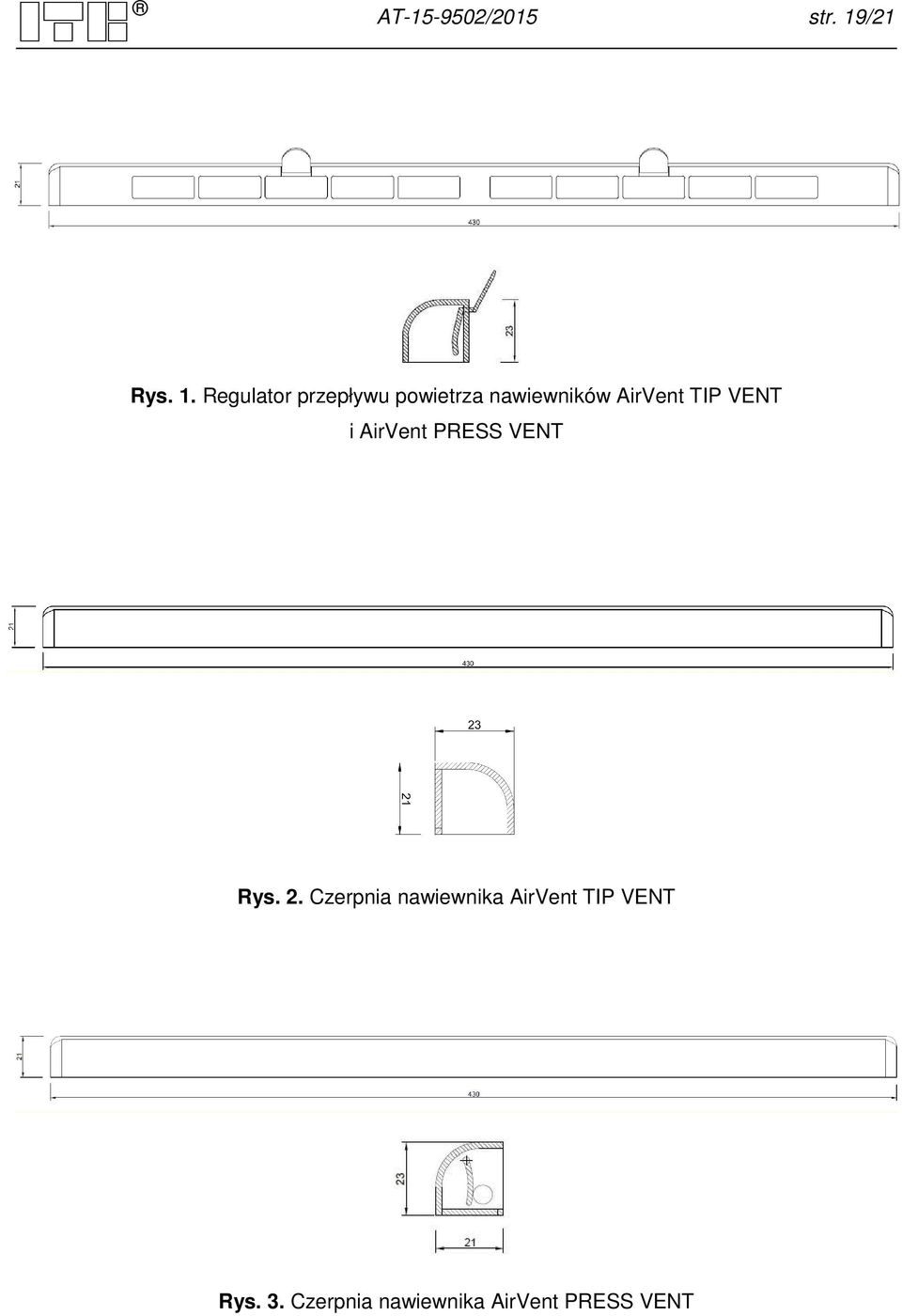 Regulator przepływu powietrza nawiewników