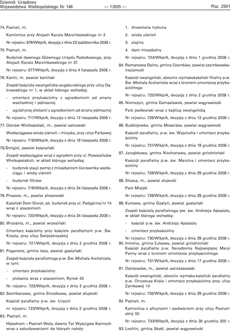 powiat koniñski Zespó³ koœcio³a ewangelicko-augsburskiego przy ulicy D¹browskiego nr 1, w - cmentarz przykoœcielny z ogrodzeniem od strony wschodniej i pó³nocnej - ogród przy plebanii z ogrodzeniem