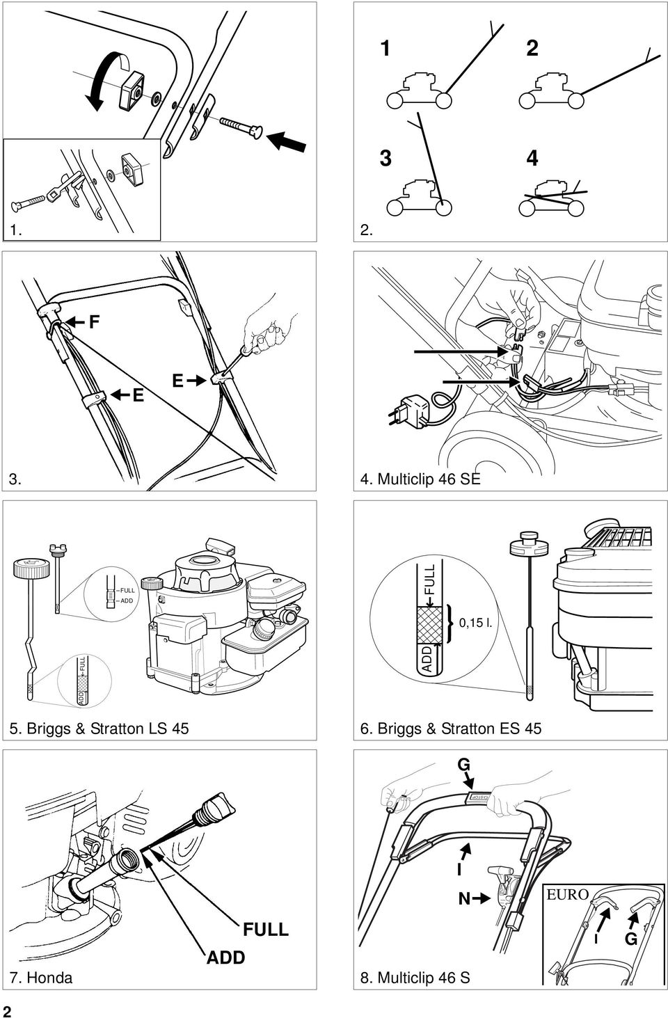 ADD ADD FULL 0,15 l. 5. Briggs & Stratton LS 45 6.