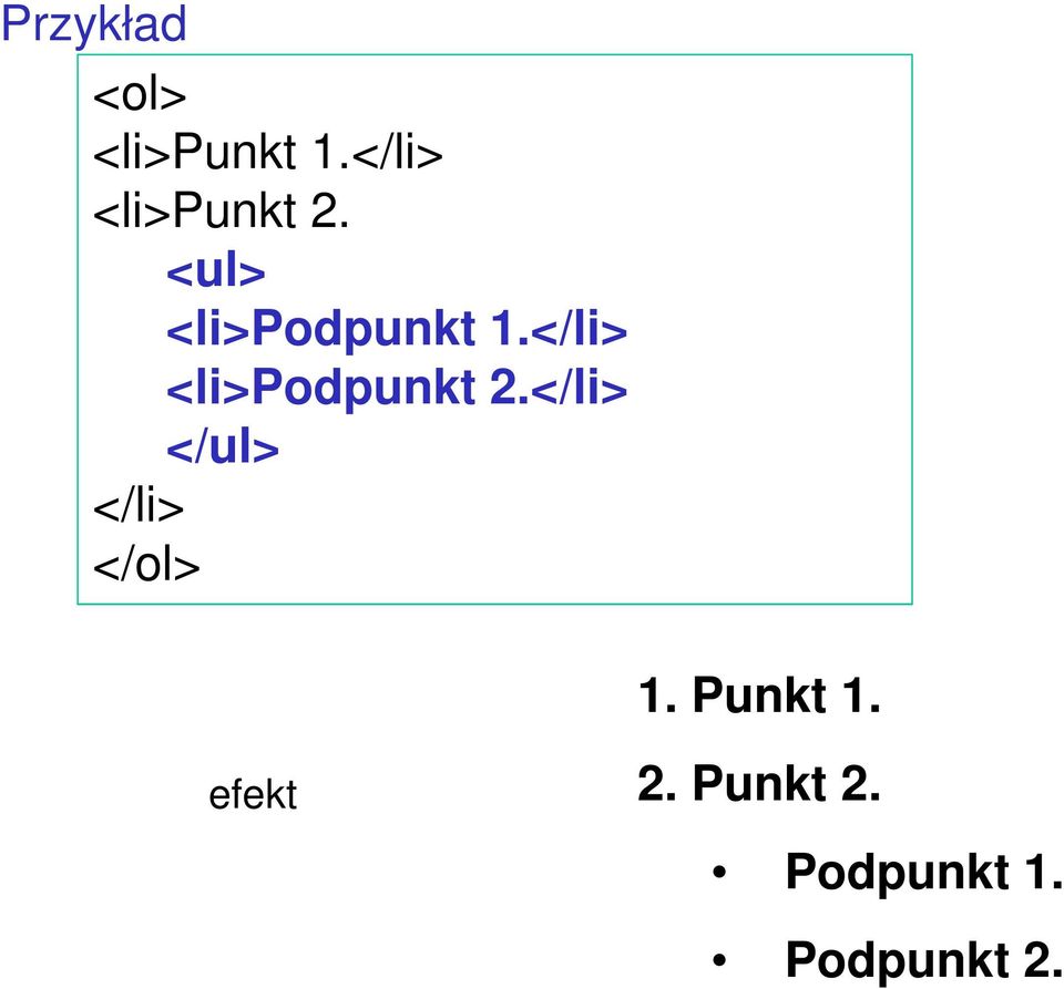 </li> <li>podpunkt 2.