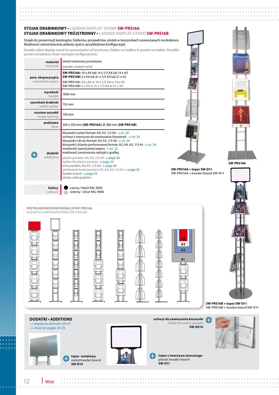 Possible poster installation (look: example configurations).
