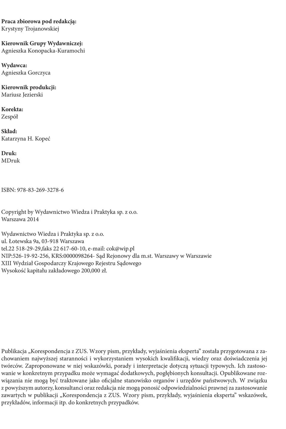 Praktyczny informator. Korespondencja ZUS WZORY PISM, PRZYKŁADY,  WYJAŚNIENIA EKSPERTA. formalne druki instrukcje podstawa prawna - PDF  Darmowe pobieranie