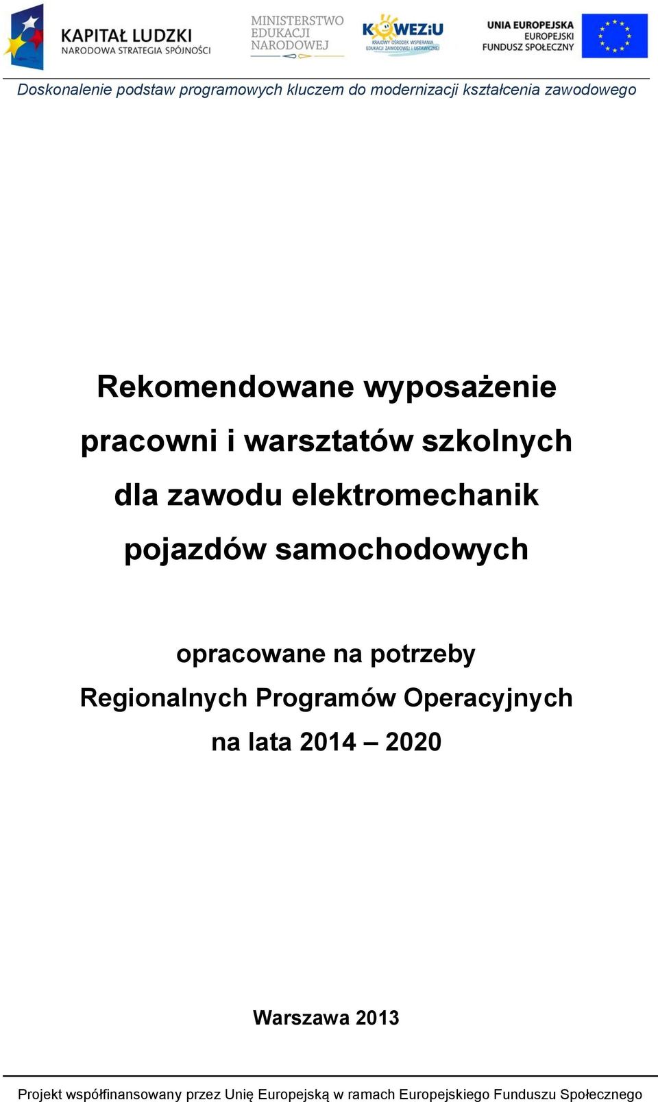 samochodowych opracowane na potrzeby Regionalnych