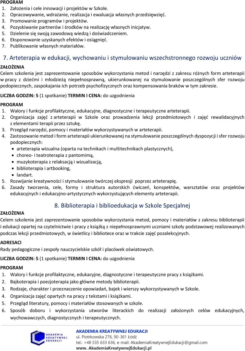Publikowanie własnych materiałów. 7.
