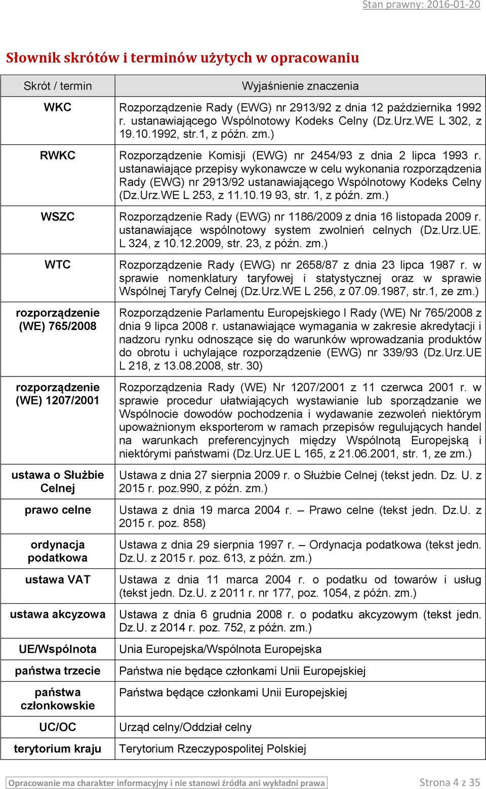 ustanawiające przepisy wykonawcze w celu wykonania rozporządzenia Rady (EWG) nr 2913/92 ustanawiającego Wspólnotowy Kodeks Celny (Dz.Urz.WE L 253, z 11.10.19 93, str. 1, z późn. zm.