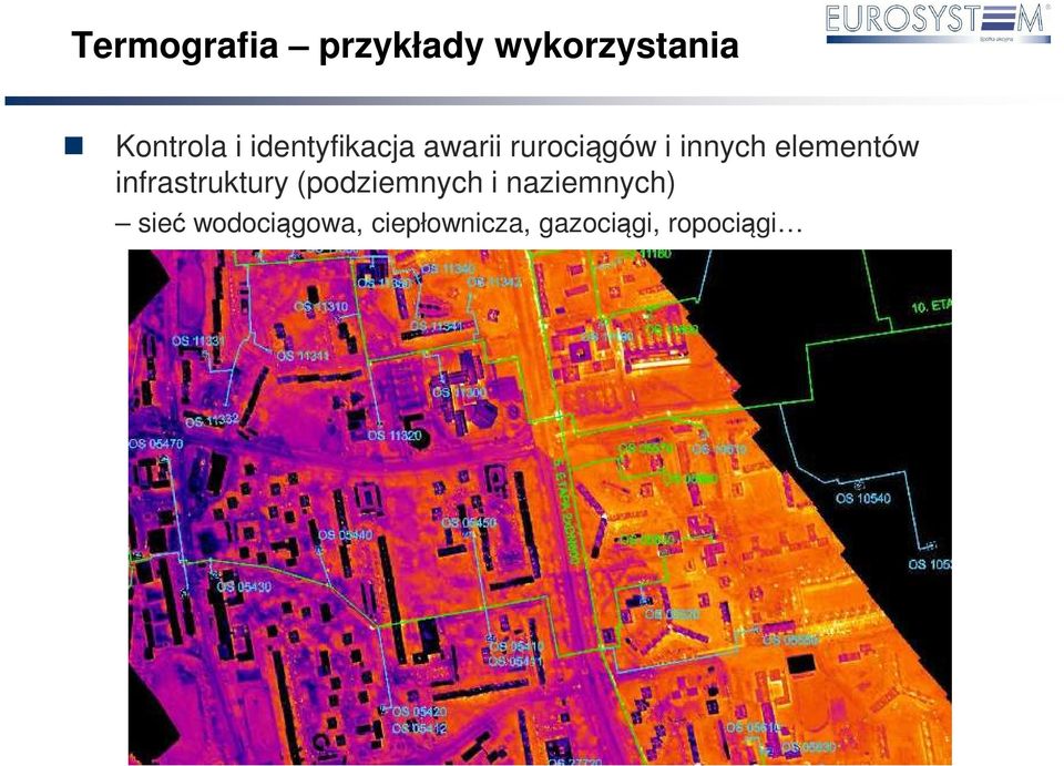 elementów infrastruktury (podziemnych i