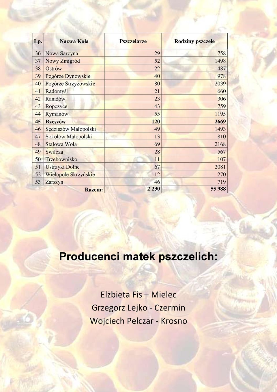 Małopolski 49 1493 47 Sokołów Małopolski 13 810 48 Stalowa Wola 69 2168 49 Świlcza 28 567 50 Trzebownisko 11 107 51 Ustrzyki Dolne 67 2081 52