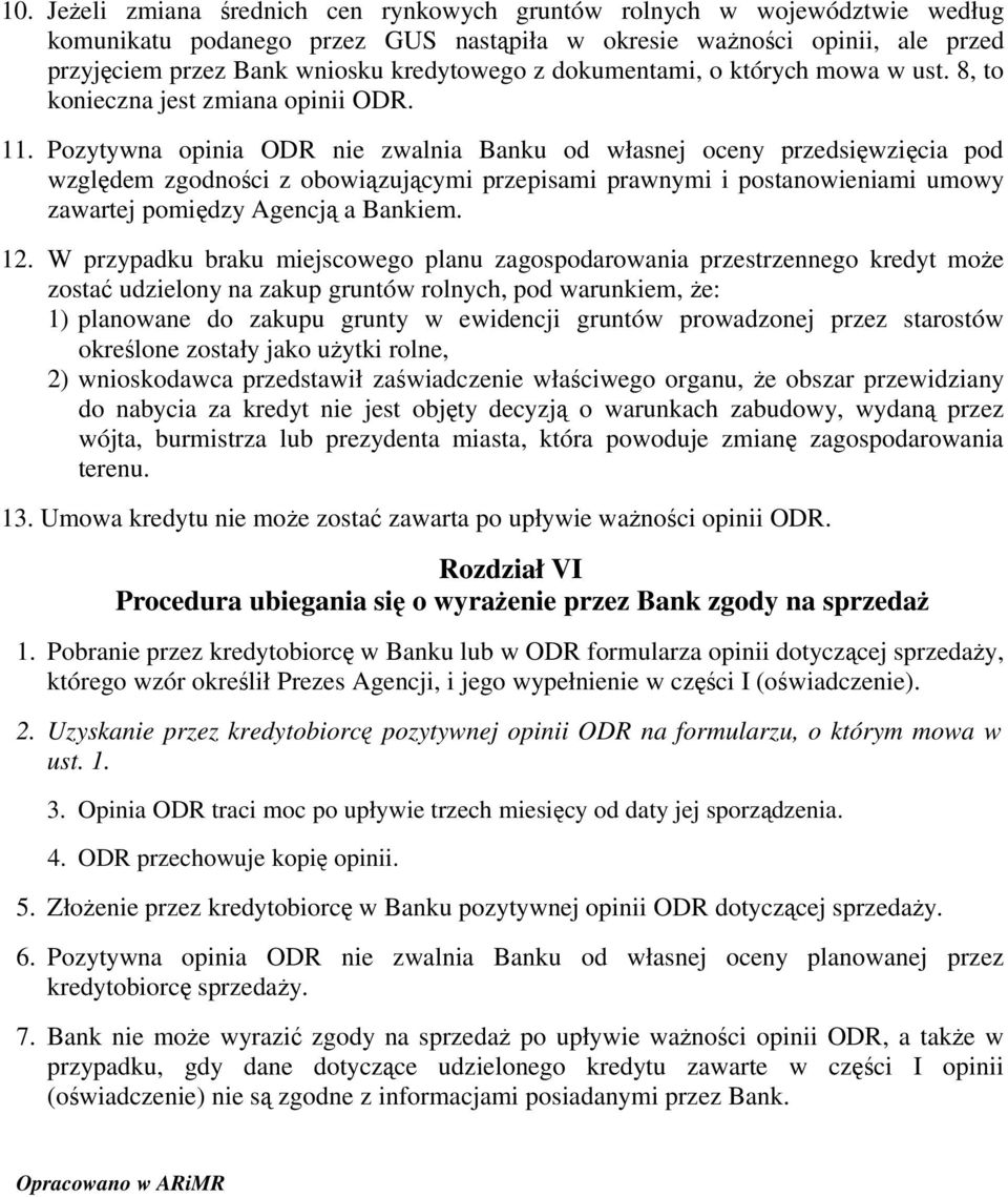 2. Kredyty na zakup gruntów rolnych - Symbol KZ Rozdział I Przeznaczenie  kredytu - PDF Darmowe pobieranie
