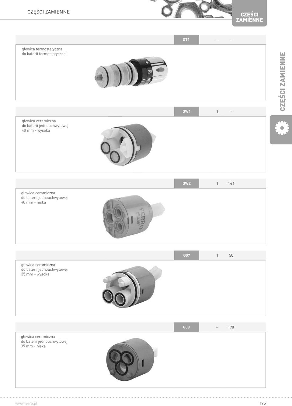 1-40 mm - niska GW2 1 144 35 mm - wysoka