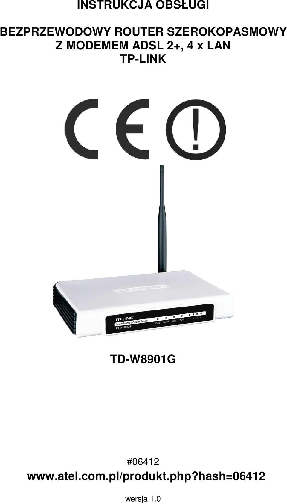 2+, 4 x LAN TP-LINK TD-W8901G #06412