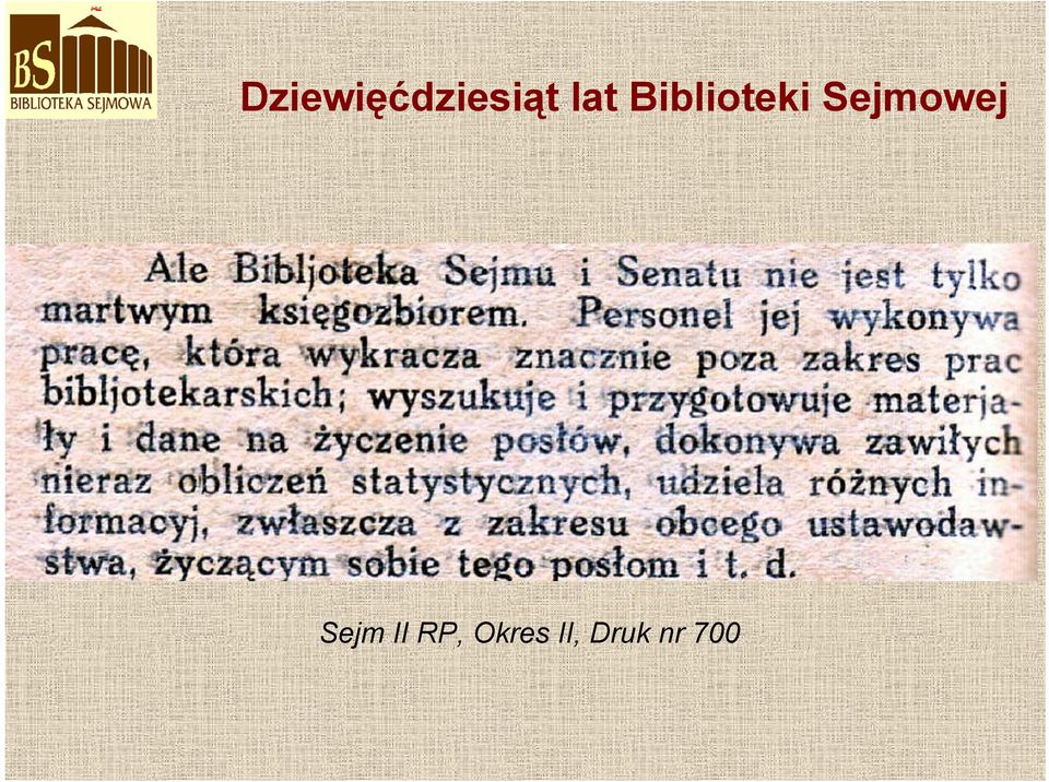 Sejmowej Sejm II