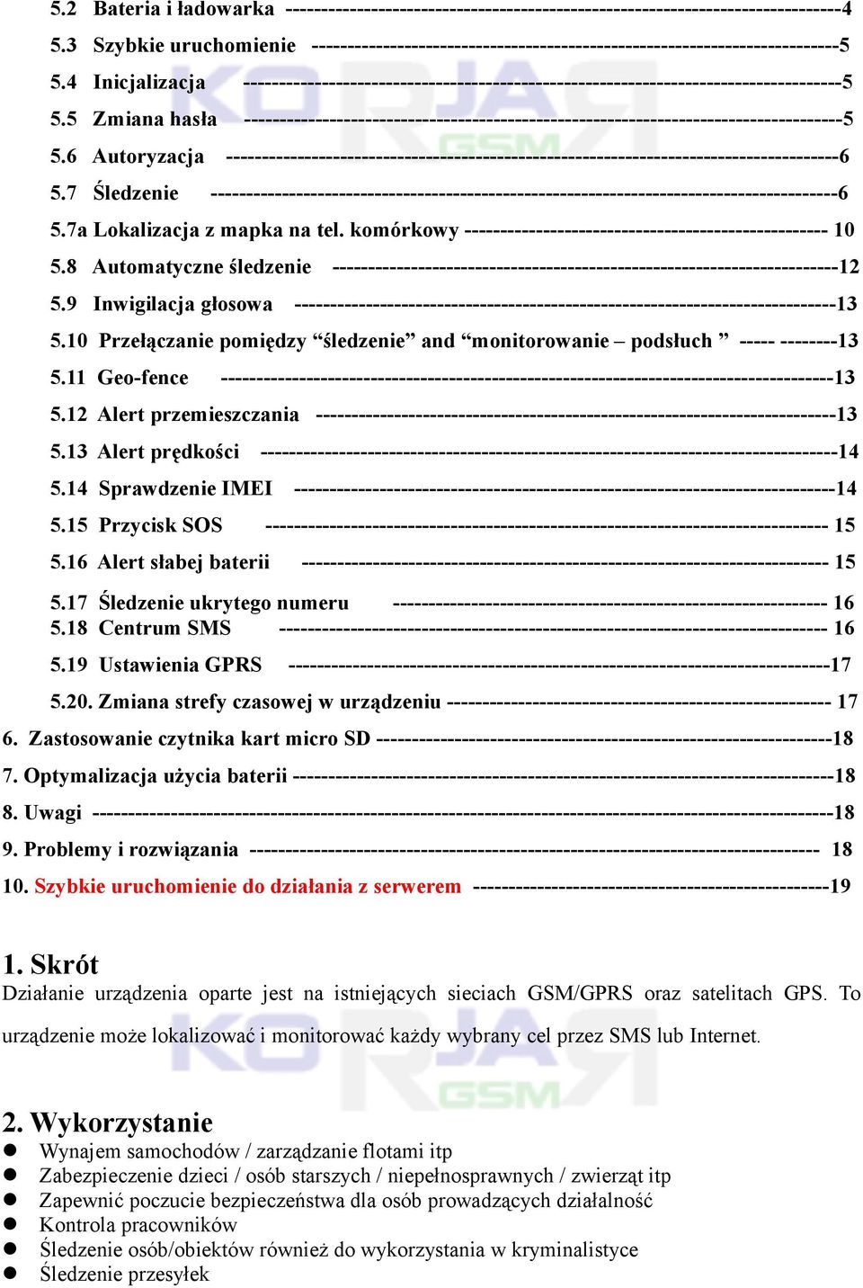 4 Inicjalizacja ------------------------------------------------------------------------------------5 5.