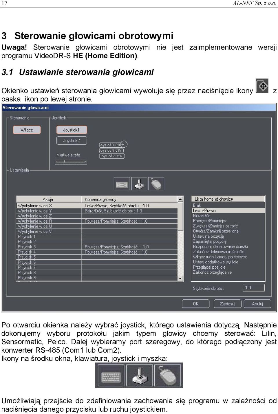 Dalej wybieramy port szeregowy, do którego podłączony jest konwerter RS-485 (Com1 lub Com2).