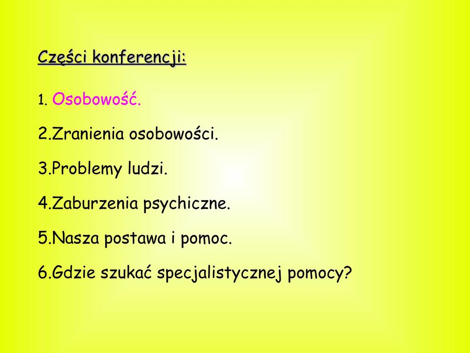 Zaburzenia psychiczne. 5.