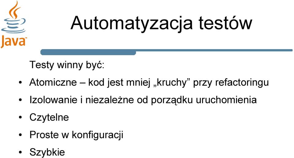 refactoringu Izolowanie i niezależne od