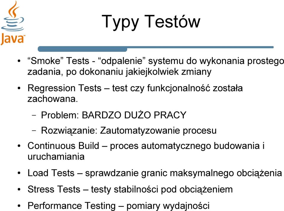 Problem: BARDZO DUŻO PRACY Rozwiązanie: Zautomatyzowanie procesu Continuous Build proces automatycznego