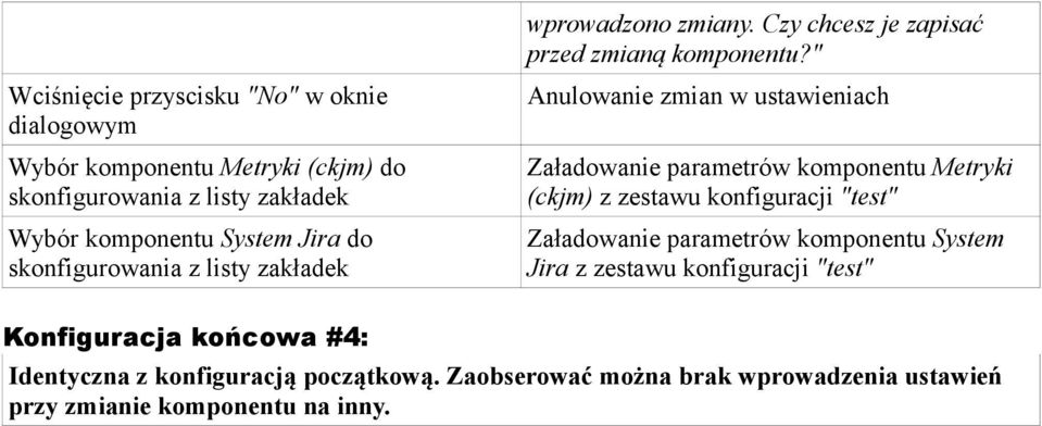 " Anulowanie zmian w ustawieniach Załadowanie parametrów komponentu Metryki (ckjm) z zestawu