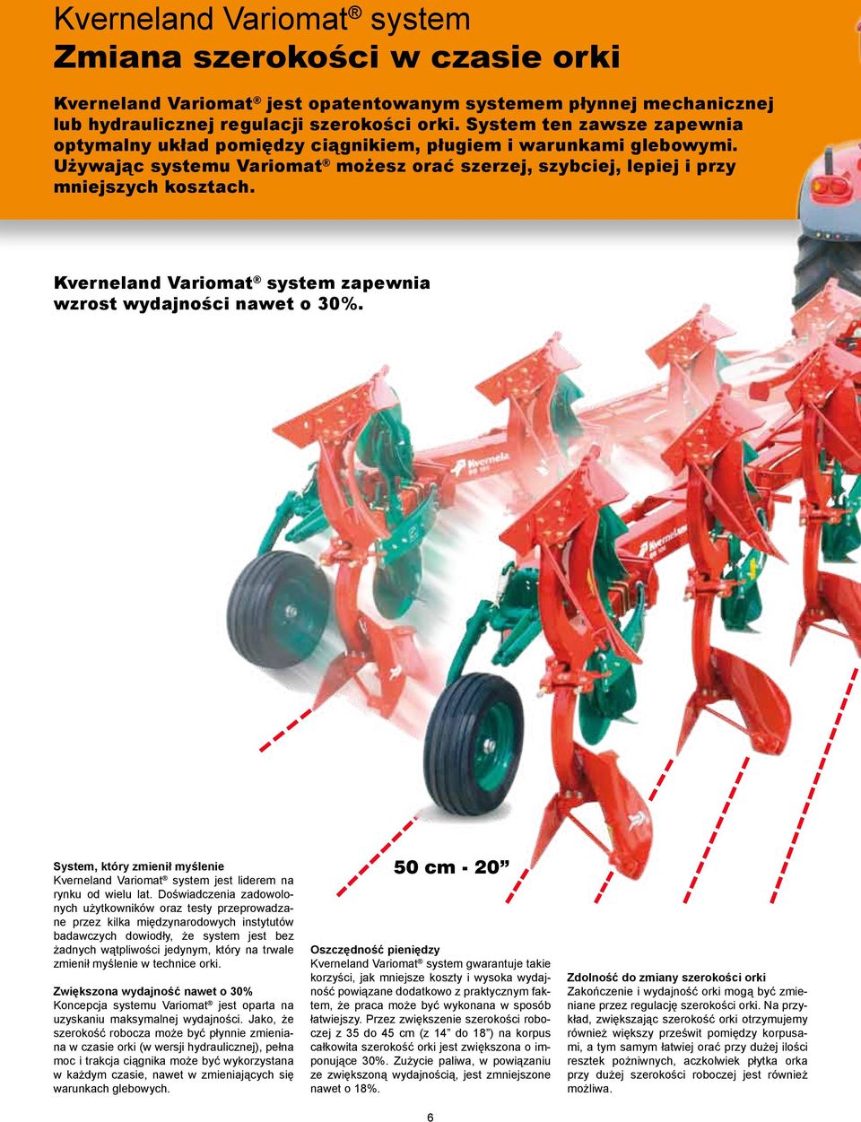 Kverneland Variomat system zapewnia wzrost wydajności nawet o 30%. System, który zmienił myślenie Kverneland Variomat system jest liderem na rynku od wielu lat.