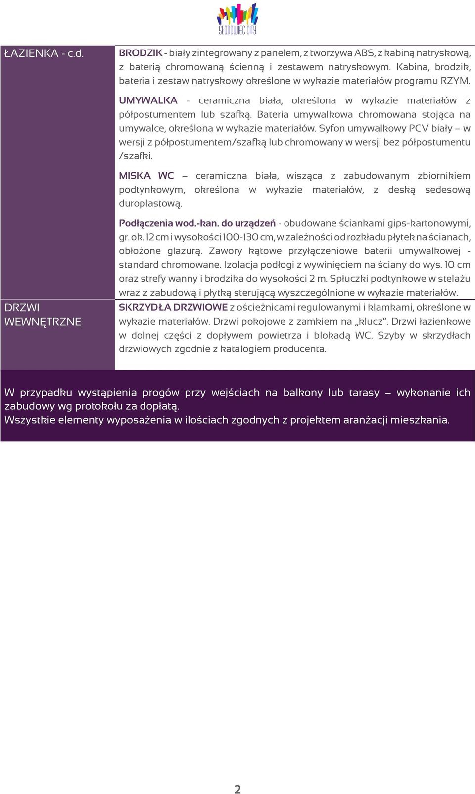 Bateria umywalkowa chromowana stojąca na umywalce, określona w wykazie materiałów. Syfon umywalkowy PCV biały w wersji z półpostumentem/szafką lub chromowany w wersji bez półpostumentu /szafki.