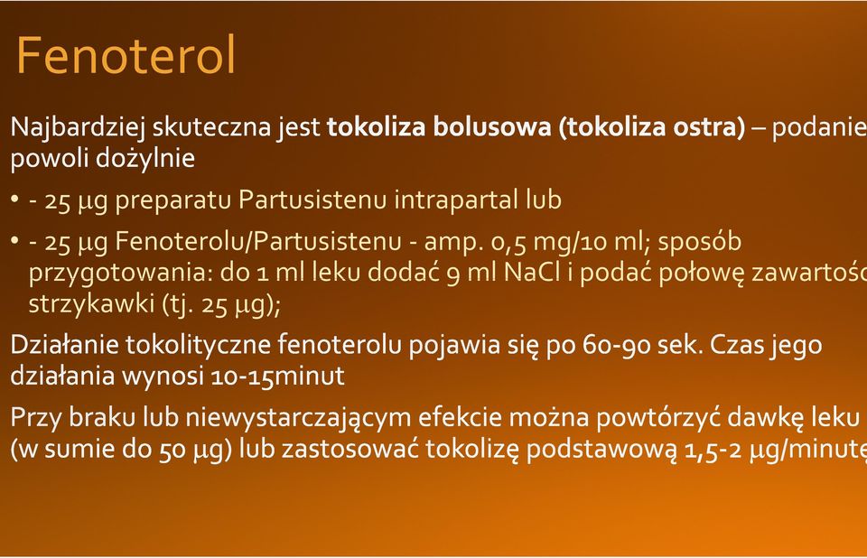 amp. 0,5 mg/10 ml; sposób przygotowania: do 1 ml