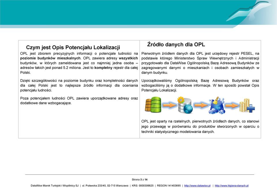 Dzięki szczegółowości na poziomie budynku oraz kompletności danych dla całej Polski jest to najlepsze źródło informacji dla oceniania potencjału ludności.