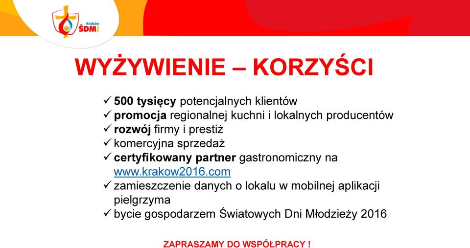 partner gastronomiczny na www.krakow2016.