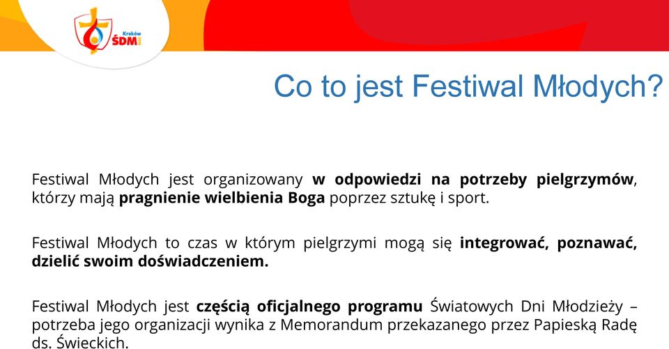 Boga poprzez sztukę i sport.